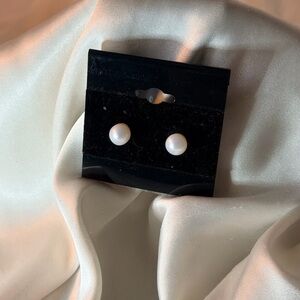 Classic White Pearl Earrings